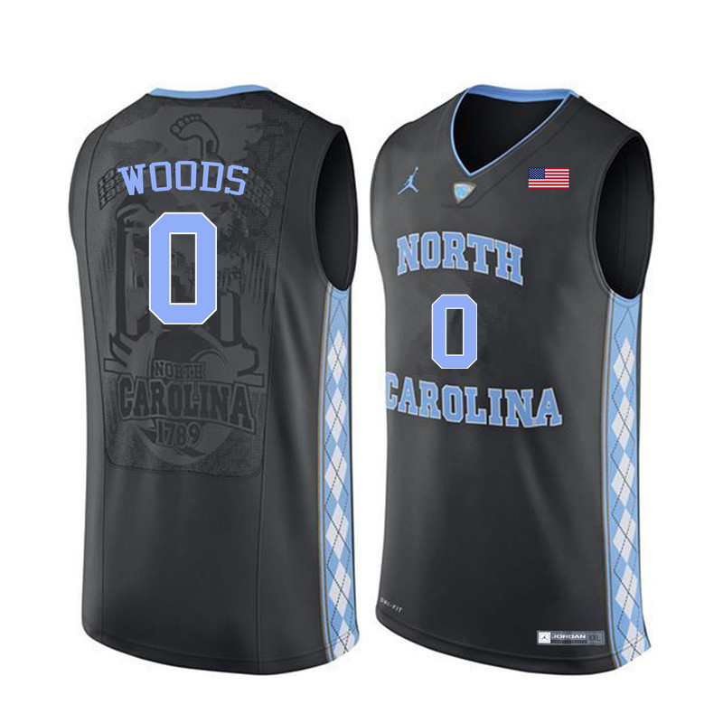 Men #0 Seventh Woods North Carolina Tar Heels College Basketball Jerseys Sale-Black - Click Image to Close